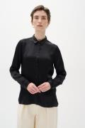 InWear Leonore Shirt Premium 100% Silk Kvinde Black Langærmede Skjorte...