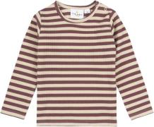 The New Tnsfro Uni L_S Rib Tee Str 80 cm - Crushed Berry Langærmede T-...