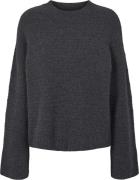 esmé studios Esiwona Pullover Knit Gots Kvinde Gray Melange Sweaters S...