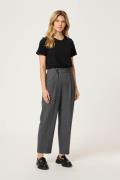 Kaffe Kamerle Button Pants 7/8 Kvinde Dark Grey Melange Bukser Str 40 ...