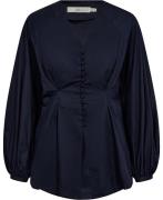 InWear Helveiw Blouse Kvinde Stormy Navy Langærmede Bluser Str 40 - ho...