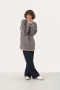 Part Two Leanapw PU Kvinde French Oak Jacquard Sweaters Str L - hos Ma...