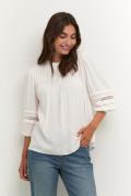 Culture Cudania Blouse Kvinde Spring Gardenia Kortærmede Bluser Str XS...