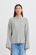 ICHI Ihmylle LS5 Kvinde Light Grey Melange Langærmede Bluser Loose Fit...