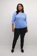 Kaffe Curve Kclana Knit Pullover Kvinde Vista Blue Sweaters Str L - ho...