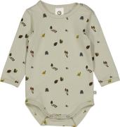 Müsli by Green Cotton Forest l/s Body Str 92 - Soft Green/ Mustard/ Ba...