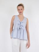 Neo Noir Manja Stripe Top Kvinde Light Blue Toppe Str 40 - hos Magasin