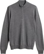 J. Lindeberg Kiyan Quarter Zip Sweater Mand Mid Grey Melange Sweatshir...