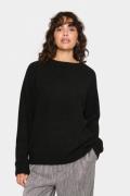 Saint Tropez Garbiesz Pullover Kvinde Black Sweaters Loose Fit Str XL ...