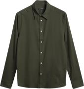 J. Lindeberg Light Flannel Slim Shirt Mand Forest Green Langærmede Skj...