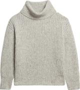 Superdry Brushed RIB Slouch NK Jumper Kvinde Heather Grey Twist Sweate...