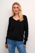 Cream Crdela Knit Pullover Kvinde Pitch Black Sweaters Str L - hos Mag...