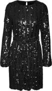 Vero Moda Vmefa LS Short Dress JRS Kvinde Black/black Sequins Maxi Kjo...