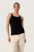 Soaked in Luxury Slfauna Tank Top Kvinde Black Toppe Slim Fit Str L - ...