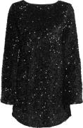 ONLY Onlanika Sequins LS BOW Dress WVN Kvinde Blå Korte Kjoler Regular...