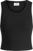 JJXX Jxfallon SL RIB Tank TOP Noos Kvinde Sort Tanktoppe Str L - hos M...