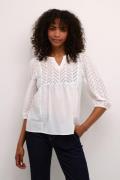 Culture Cutoril Blouse Kvinde Spring Gardenia Langærmede Bluser Str L ...