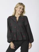 Neo Noir Savoy Hearts Blouse Kvinde Black Langærmede Skjorter Str 40 -...