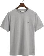 Gant REG Shield SS Tshirt Mand Grey Melange Kortærmede T-shirts Str L ...