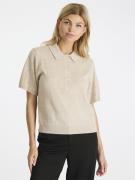 Neo Noir Gracie Knit Polo Tee Kvinde Sand Melange Sweaters Str 40 - ho...