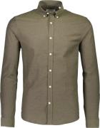 Lindbergh Oxford Superflex Shirt L/S Mand Grøn Langærmede Skjorter Sli...