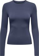 ONLY Onlea L/S TOP Oneck JRS Kvinde Vintage Indigo Langærmede T-shirts...