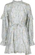 Neo Noir Elara Whispering Blooms Dress Kvinde Light Blue Korte Kjoler ...