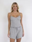 Neo Noir Lindsay Pointelle Top Kvinde Light Grey Toppe Str 40 - hos Ma...