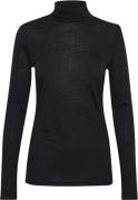 My Essential Wardrobe 01 THE Rollneck Kvinde Black Langærmede T-shirts...