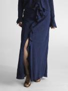 Neo Noir Vinza Burnout Skirt Kvinde Navy Maxi Nederdele Str 42 - hos M...