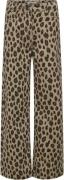 ONLY Kogleo Wide Pant PNT Str 158 - Beige/leo Bukser hos Magasin