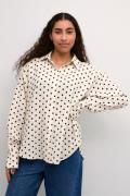 Kaffe Kaoscarna Shirt Kvinde Chalk/black Dot Skjorter Str 40 - hos Mag...