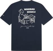 Woodbird Wbbaine Noodle Tee Mand Navy Kortærmede T-shirts Str L - hos ...