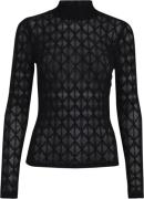 Minus Mstamia Lace Top Kvinde Black Blazere Str L - hos Magasin