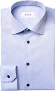 ETON Blue Twill Shirt With Navy Details Contemporary Fit Mand Lyseblå ...