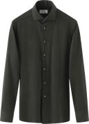 ETON Slim Fit Dark Green Fourway Stretch Shirt Mand Grøn Langærmede Sk...