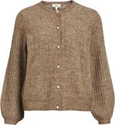 Object Objophelia L/S Knit Cardigan 122 Kvinde Fossil Cardigans Str L ...