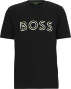 BOSS Tee 1 Mand Sort Kortærmede T-shirts Str L - hos Magasin