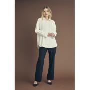 A-VIEW Magnolia Stripe Shirt Kvinde Off White Skjorter Str 40 - hos Ma...