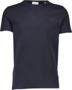 Lindbergh Basic Oneck tee S/S Mand Navy Kortærmede T-shirts Relaxed Fi...