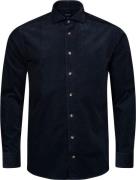 ETON Slim Fit Navy Blue Fine Whale Coruroy Shirt Mand Blå Langærmede S...