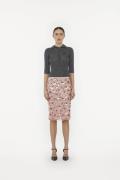 ROTATE Birger Christensen Flower Sequins Skirt Kvinde Peachskin Midi N...