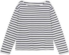 Moshi Moshi Mind Blessed Sweatshirt Stripe Kvinde Ecru/navy Langærmede...