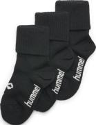 Hummel Sora 3pack Sock Str 18-20 - Sort Strømper Bomuld hos Magasin