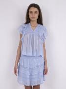 Neo Noir Jayla S Voile Top Kvinde Light Blue Toppe Str 40 - hos Magasi...