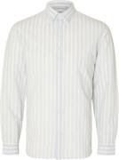 Selected Homme Slhslimnewlinen Shirt LS Noos Mand Cashmere Blue/stripe...