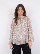 Neo Noir Cobie Glitter Paisley Blouse Kvinde Hvid Langærmede Bluser St...