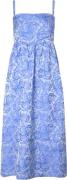 Baum und Pferdgarten Alvina Kvinde Blue Rose Jacquard Midi Kjoler Str ...