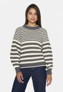 SisterS Point Miban. PU Kvinde Grey Mel/cream Sweaters Str L - hos Mag...