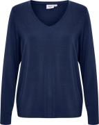 Saint Tropez Adeliasz VN LS Blouse Kvinde Medieval Blue Langærmede Blu...